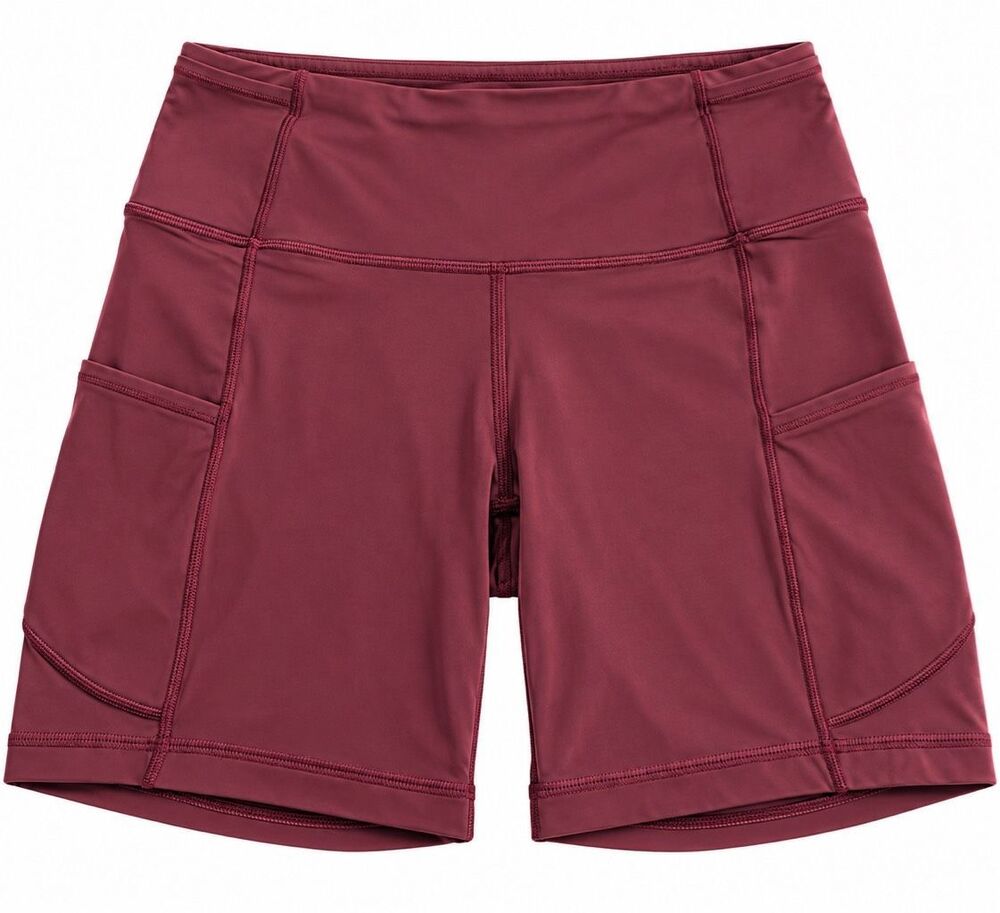 Lululemon Maroon Fast Free High Rise Maroon Burgundy Shorts Size 6